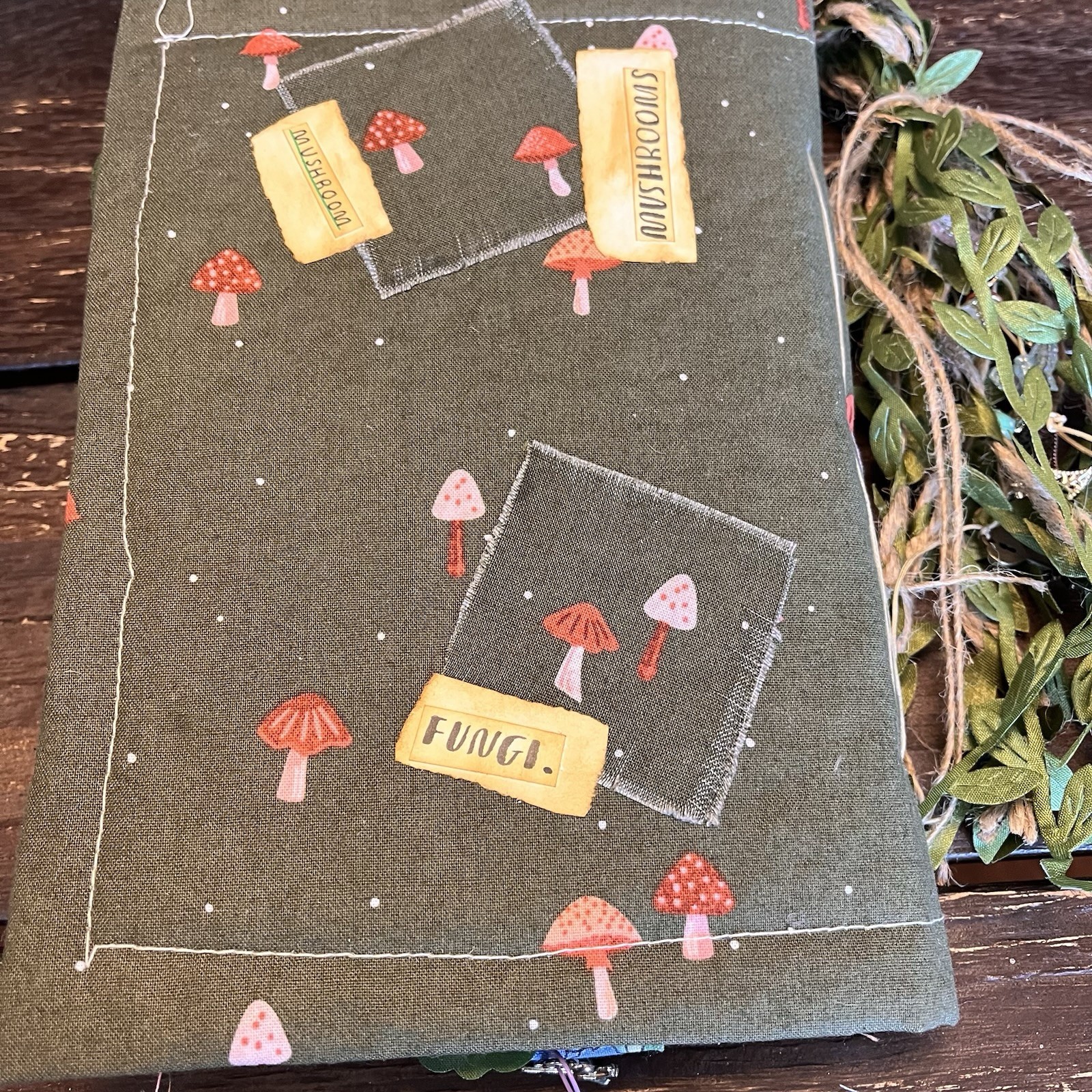 Mushroom Nature Junk Journal Woodland Softcover Decorated 3 Signatures