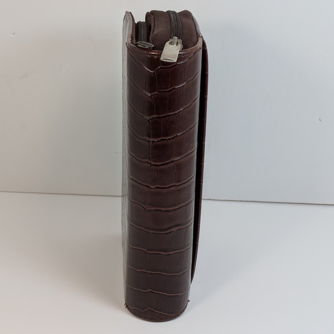 Mundi Mundex Planner Faux Croc Brown Double Zip Agenda Calculator Undated Sheets