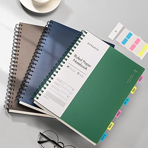 Spiral Notebook College Ruled, 11.2″ X 8.27″, 150 Sheets/300 A4 Dark Green