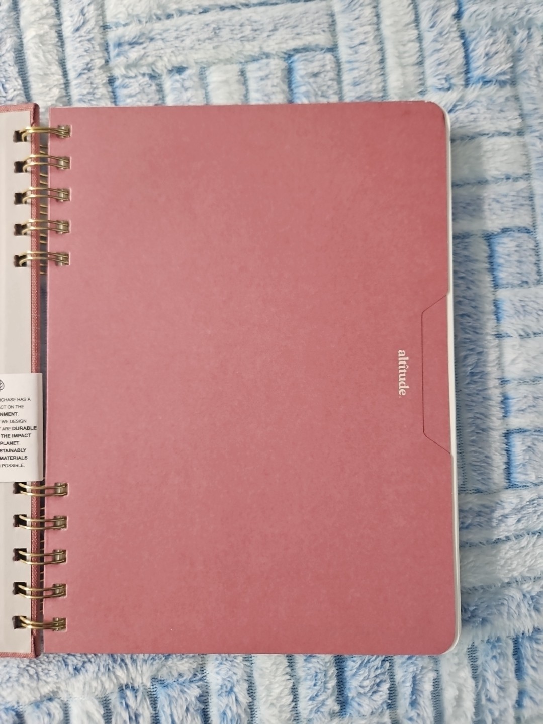 Altitude Split Wire Notebook Rose Gold Mauve Bamboo Paper Recycled Soy Based Ink