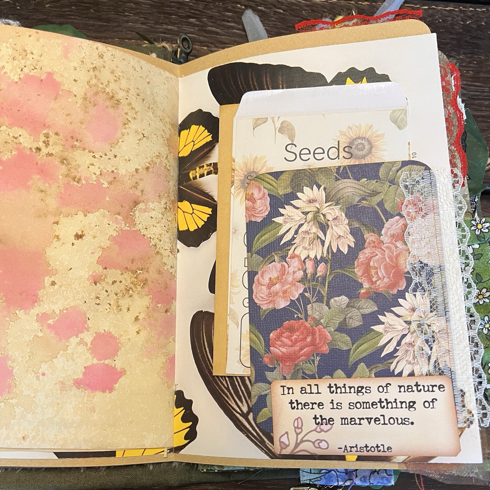 Mushroom Nature Junk Journal Woodland Softcover Decorated 3 Signatures
