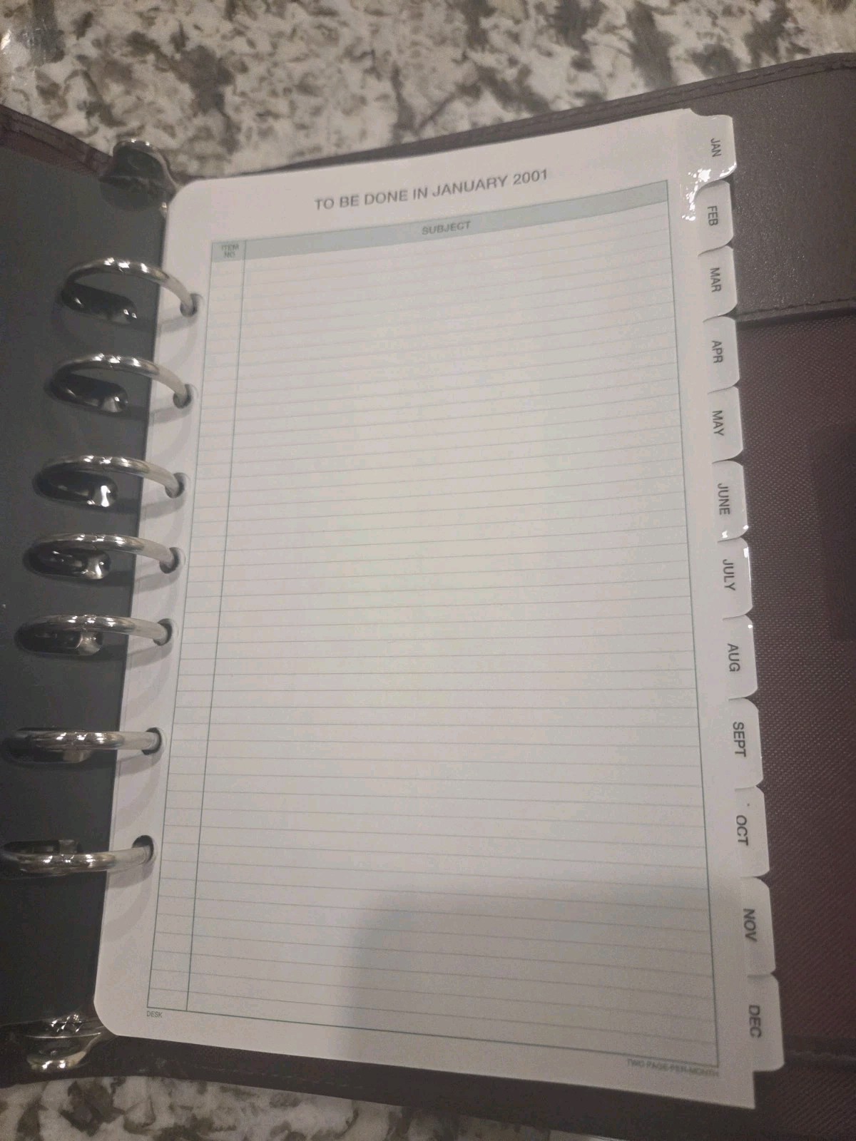 Day-Timer Desk Planner NEW Upholstery SOLEIL 8.5×11 7 Ring Binder Vtg