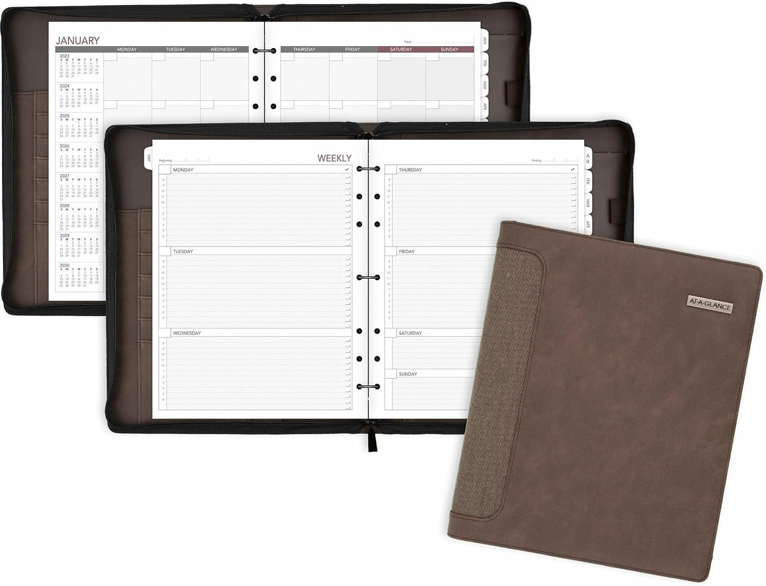 Harrison Refillable Planner with Zip Closure 12 Weeks of Undated Planning Pages