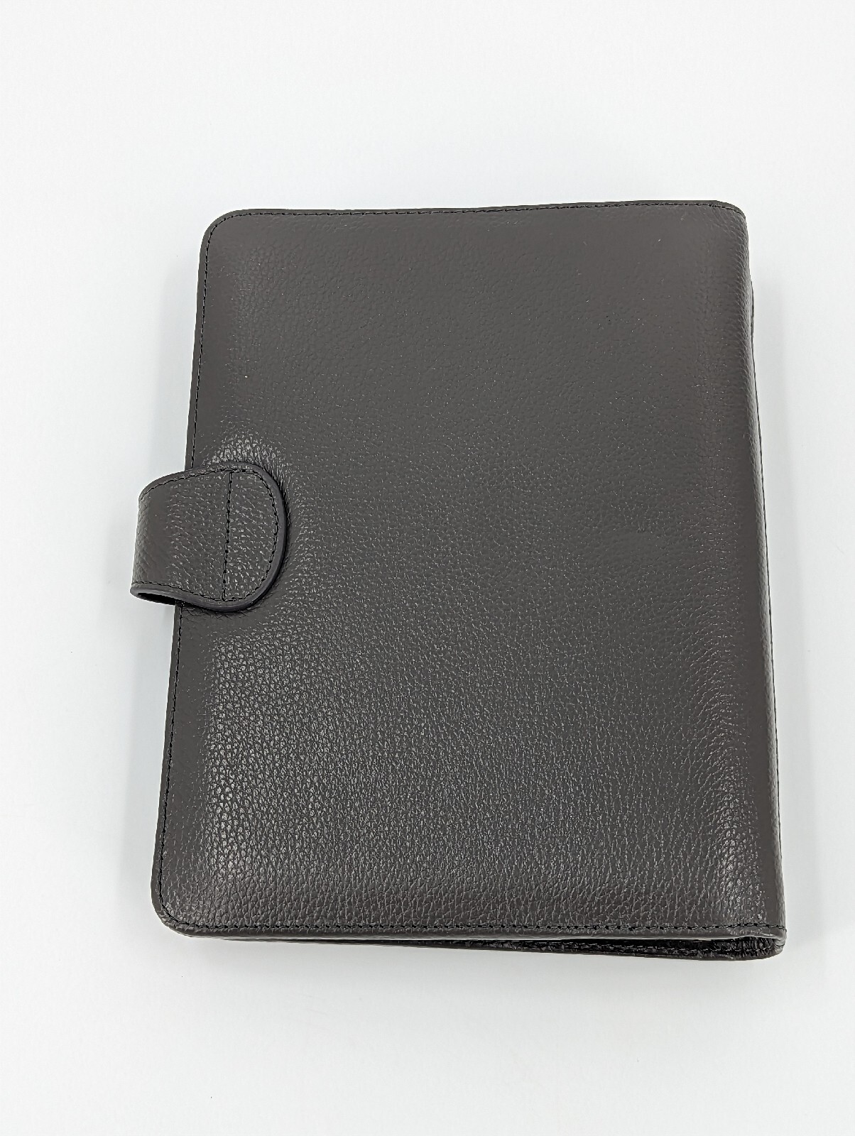 Franklin Covey CO AVA Gray Binder 9.2”x7” Full Grain Leather for Classic Planner
