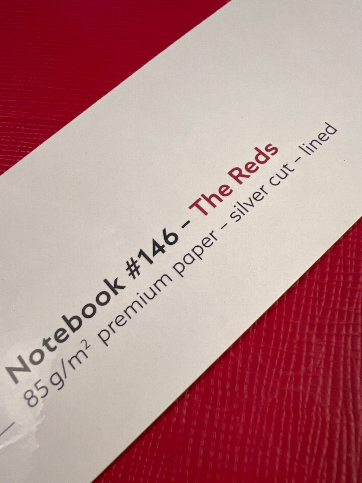 Montblanc ‘The Reds’ size 146 red notebook silver cut lined 125907