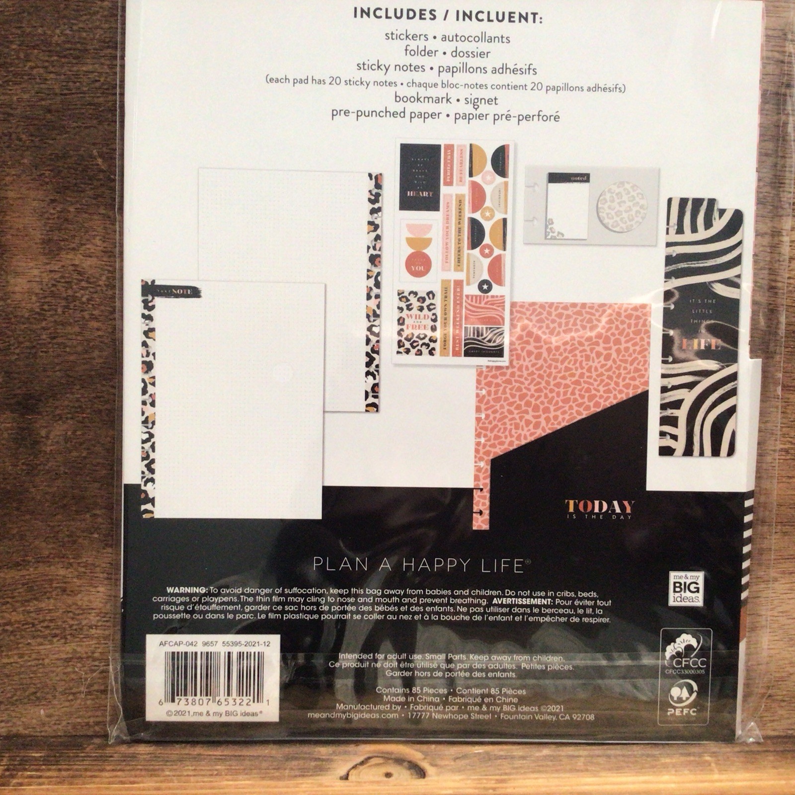 The Happy Planner Accessories Modern Wild Classic Folder Stickers Bookmark Paper