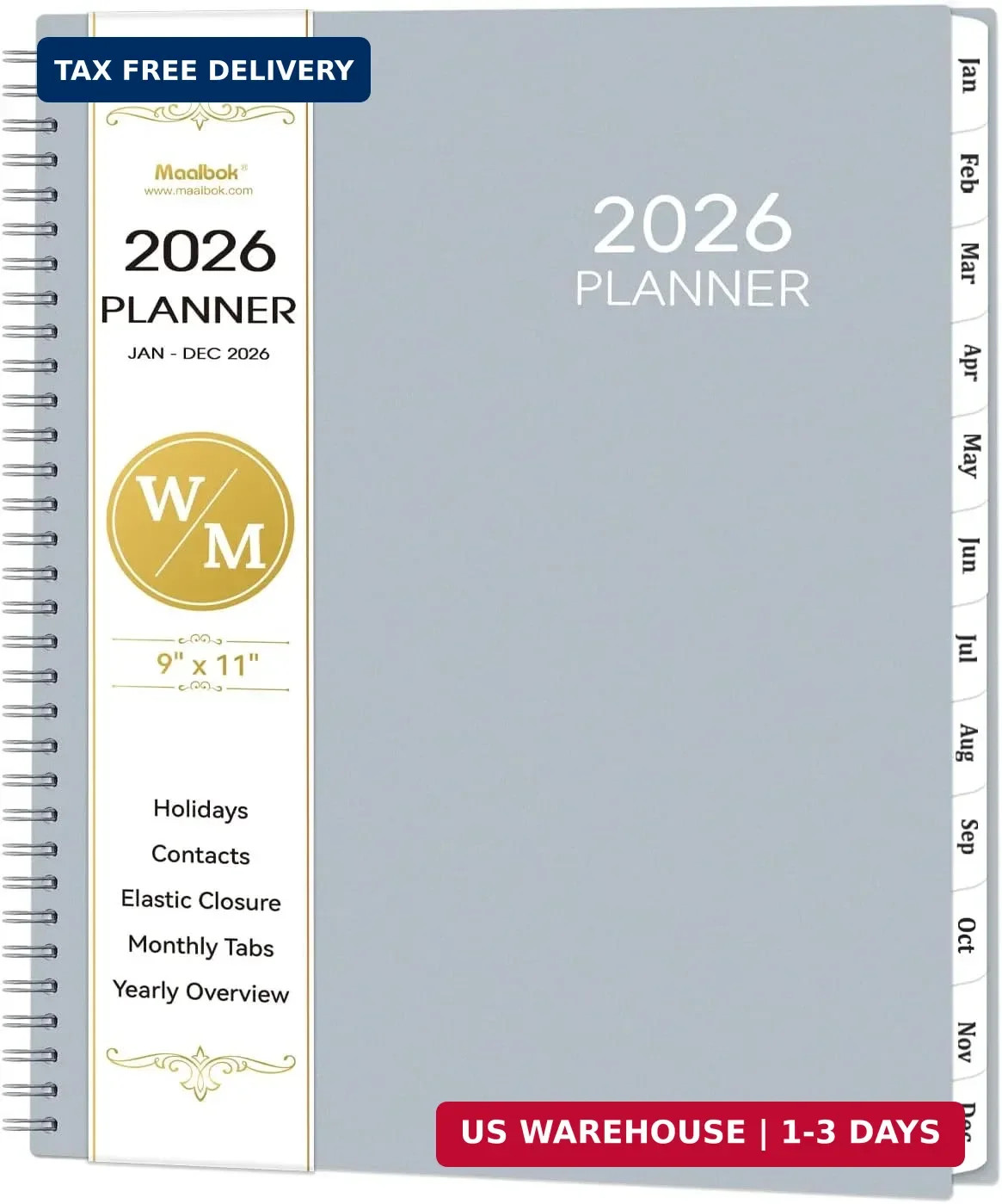 2026 Day-to-Day Planner – Large 9″ x 11″ with Weekly Pages & Easy Navigation USA