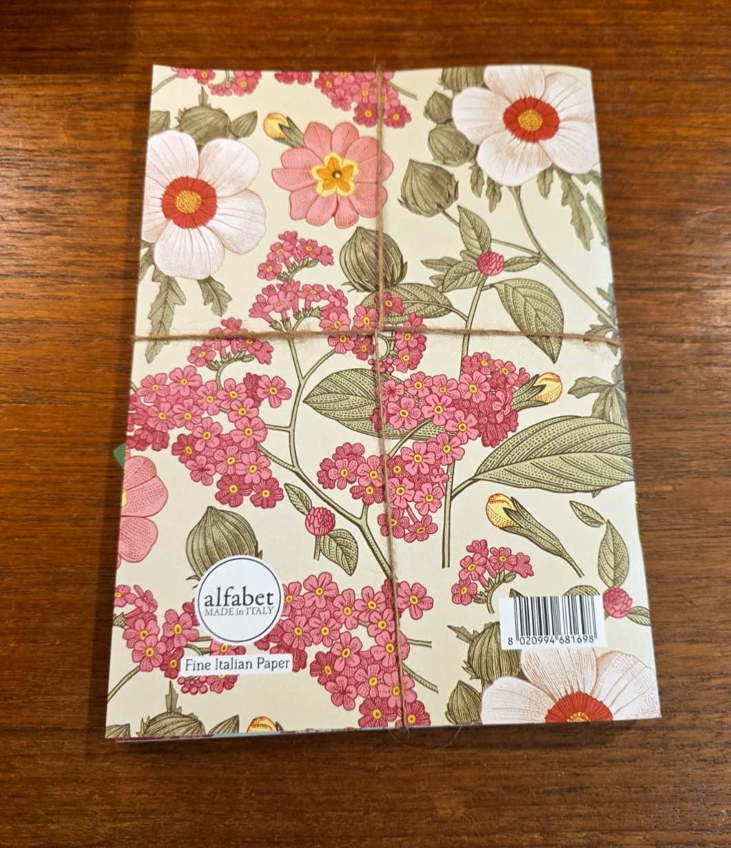 NEW! SET Alfabet Journals Handmade Italy Floral Design NOT LINED 48 PAGES
