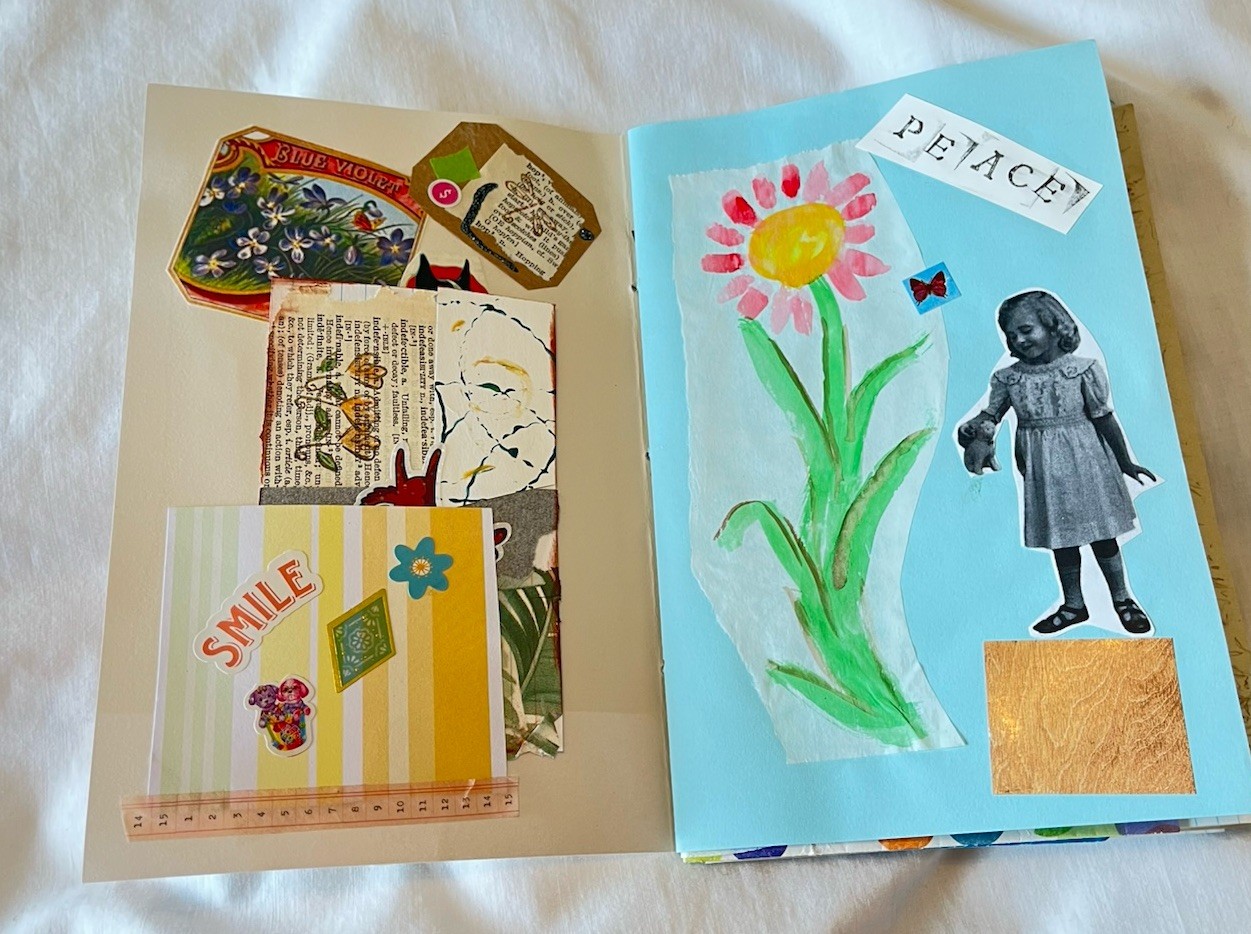Junk Journal Cats & Dogs Theme, 6×9” Handmade, Paper Ephemera Tucks Embellished
