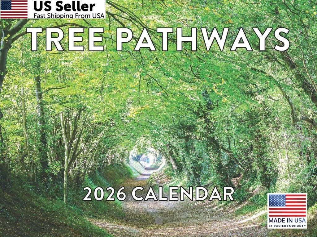 Tree Pathways Nature Calendar 2026 12 Month Forest Gifts For