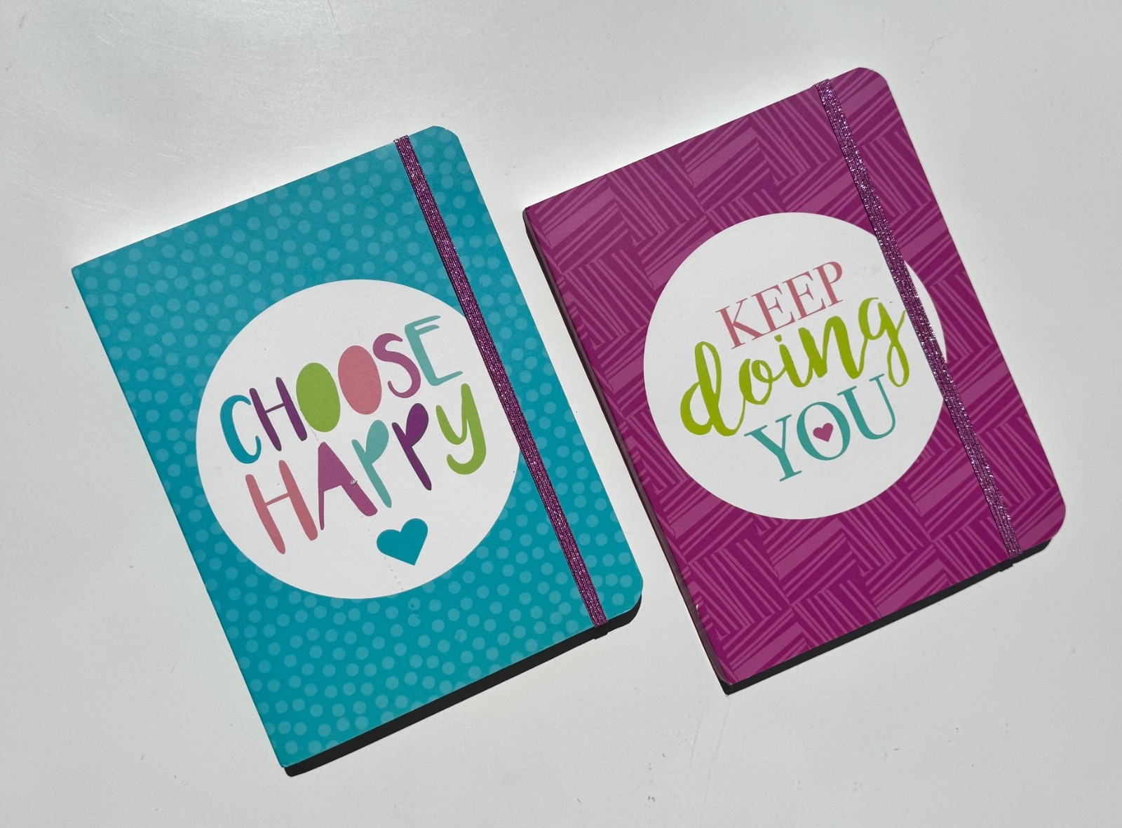 Studio C Blue Purple 2-Pack Notebooks Journals Elastic Closure 6″ x 8″
