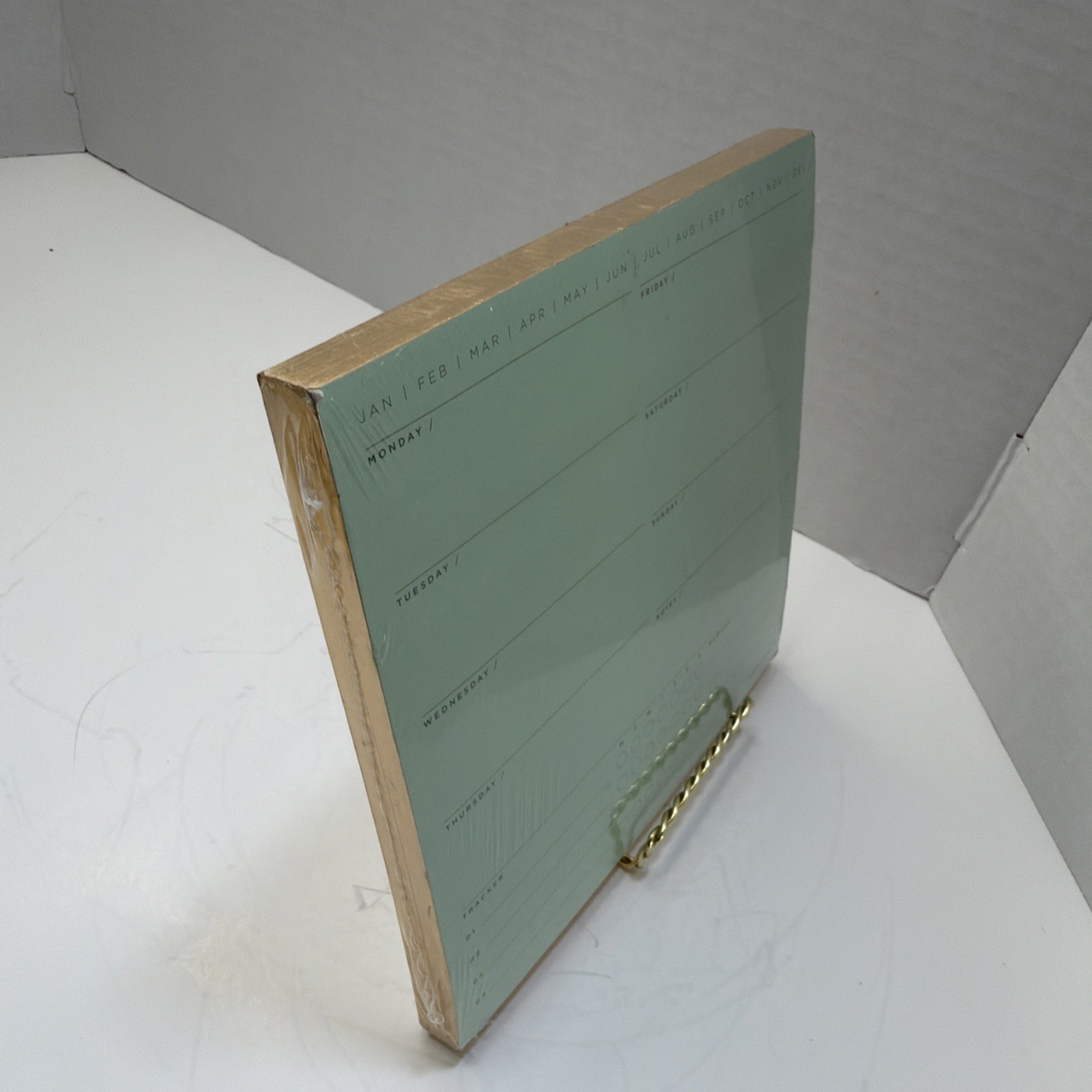 Russell + Hazel 7″ Square Weekly Planning Planner Refill Pad Gold Gilt Edge