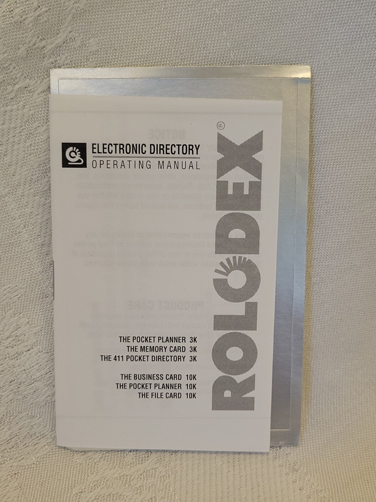 Rolodex Brand Memory Card Model No. EL-3K Open Box