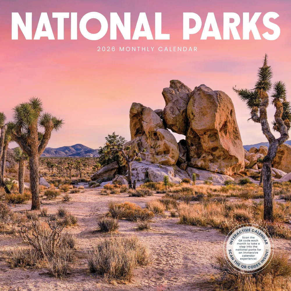 National Parks Calendar 2026 | 12″ x 24″ 12 Month Calendar | Marble City Press