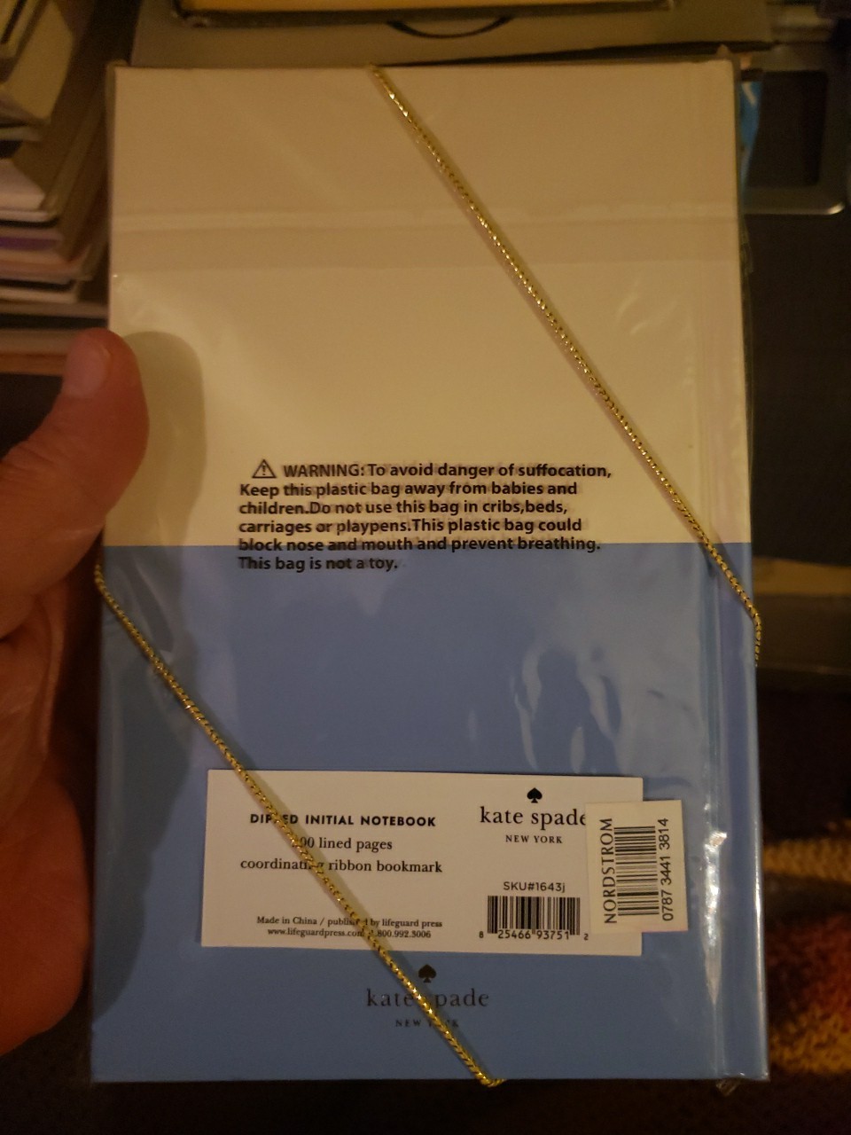 Kate Spade New York Dipped Notebook J Unopened