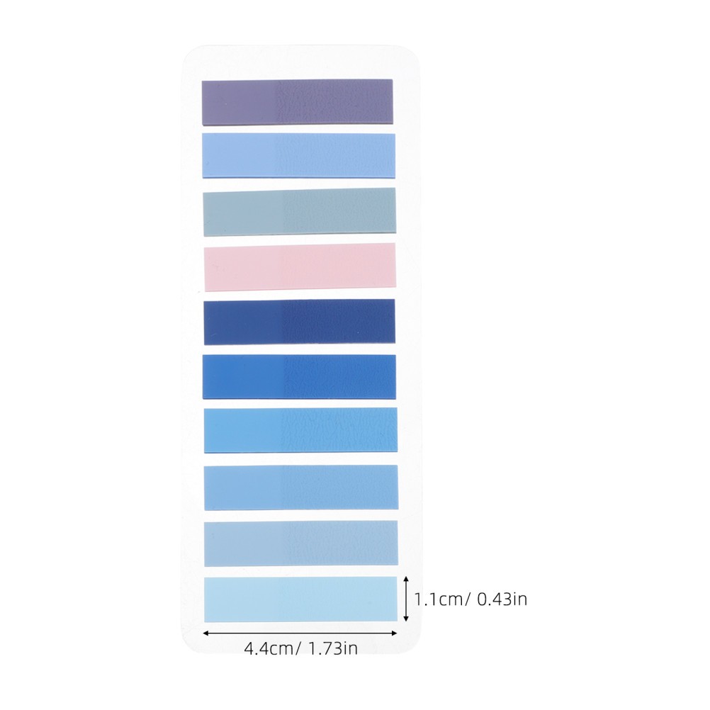 10 Pads Transparent Index Tags Multi-colored Tabs Label Paper Holder Adhesive