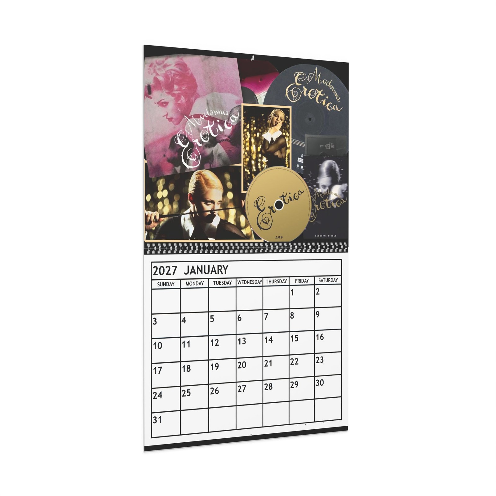 Madonna Erotica 2027 Wall Calendar – Home Decor, Music Fan Gifts, Monthly