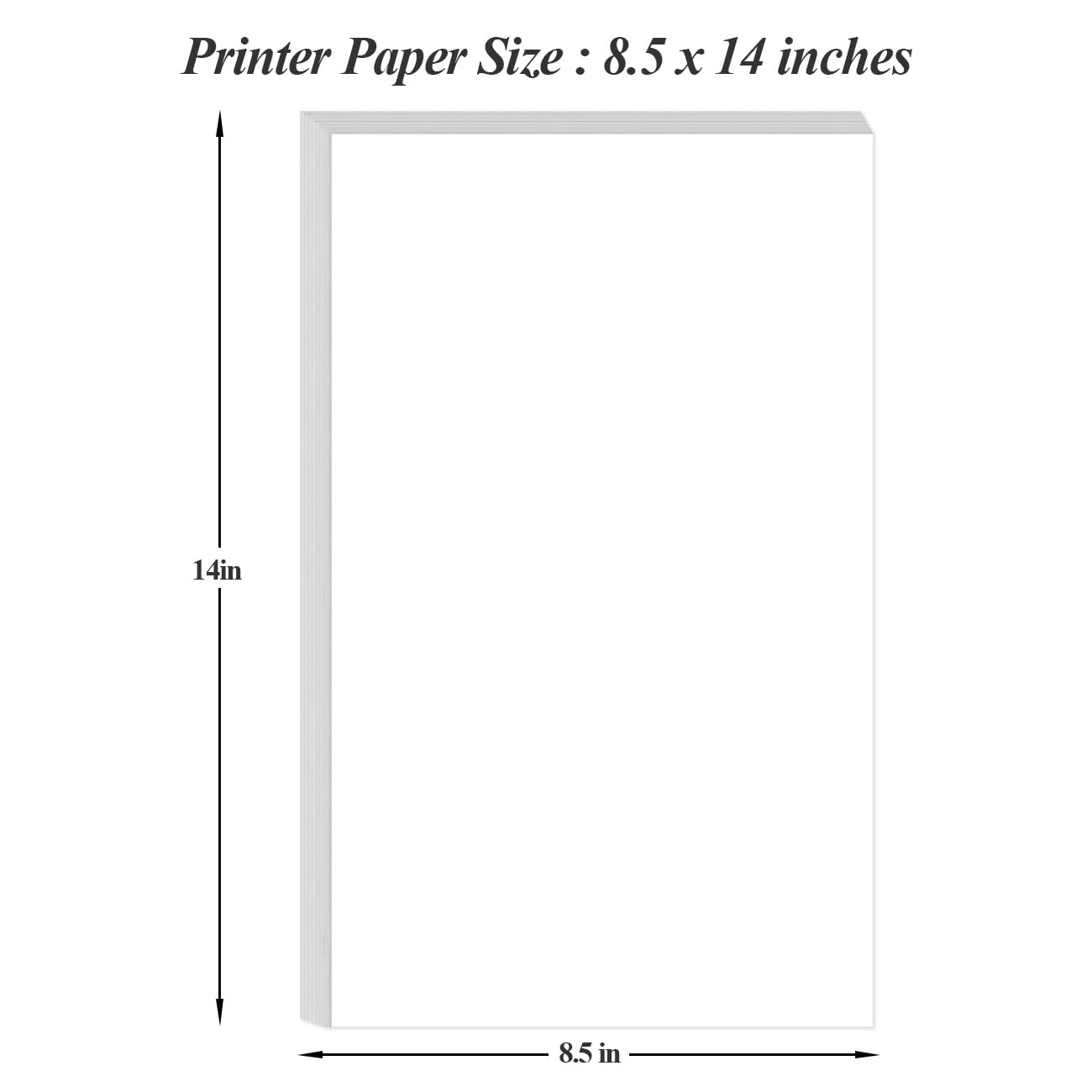 8.5″ x 14″ Printer Paper – 50 Sheets/100 Pages Blank Paper, 1-Pack, White