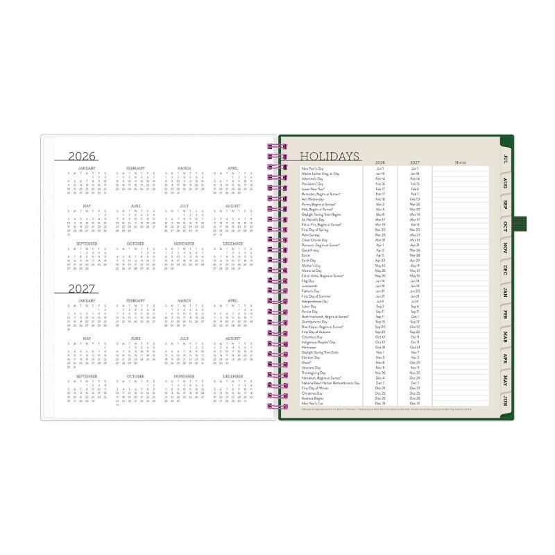 Blue Sky Your Year College Weekly/Monthly Planner Wirebound 7″x9″ Green Date