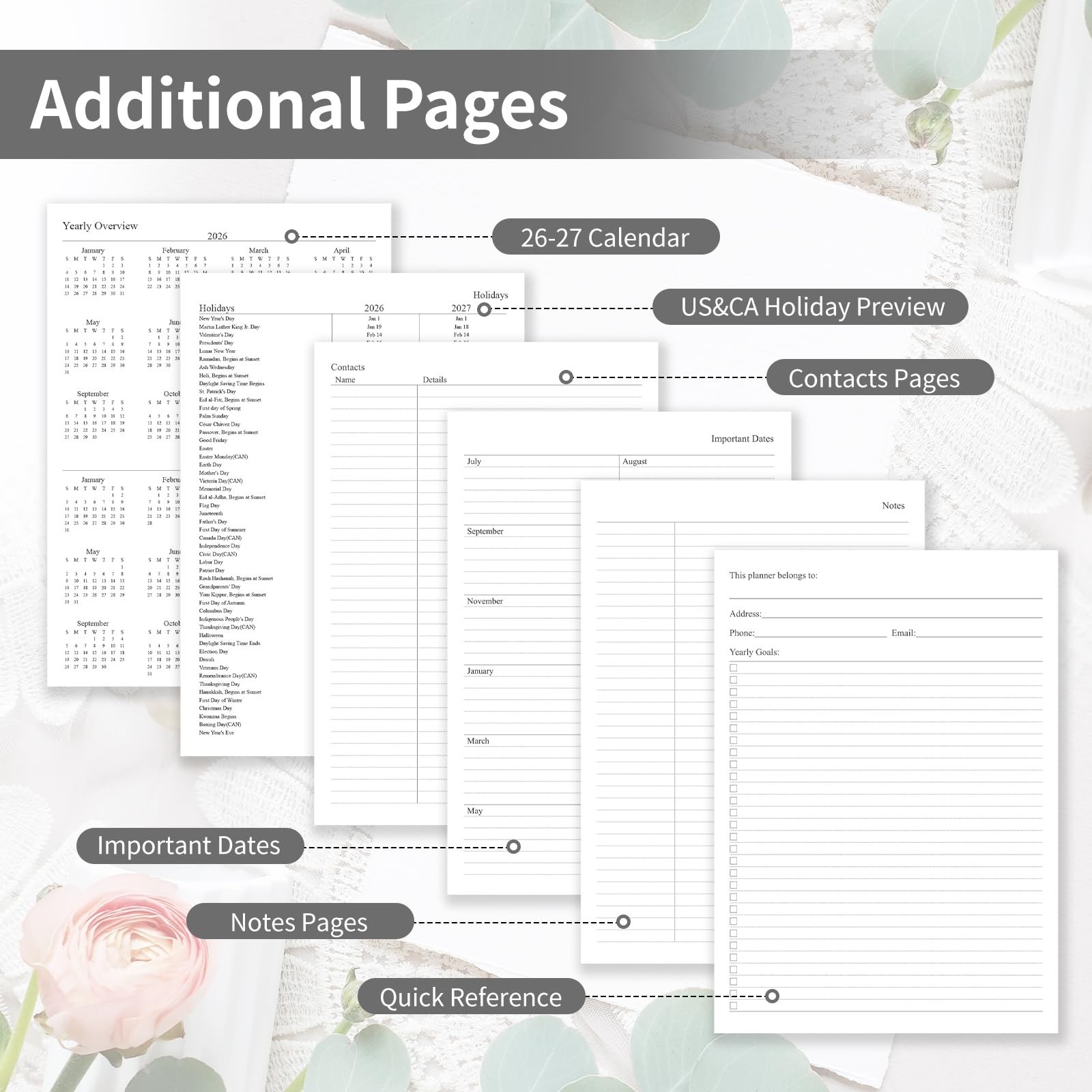 Planner 2026-2027, Weekly and Monthly Planner with Tabs from Jul 2026 – Jun 2…