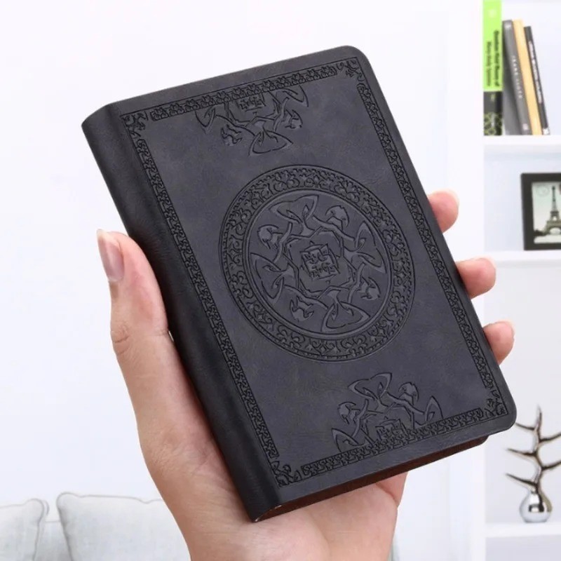 Vintage PU Leather Notebook Journal Diary Pocket Notepad 280 Pages A6 Size