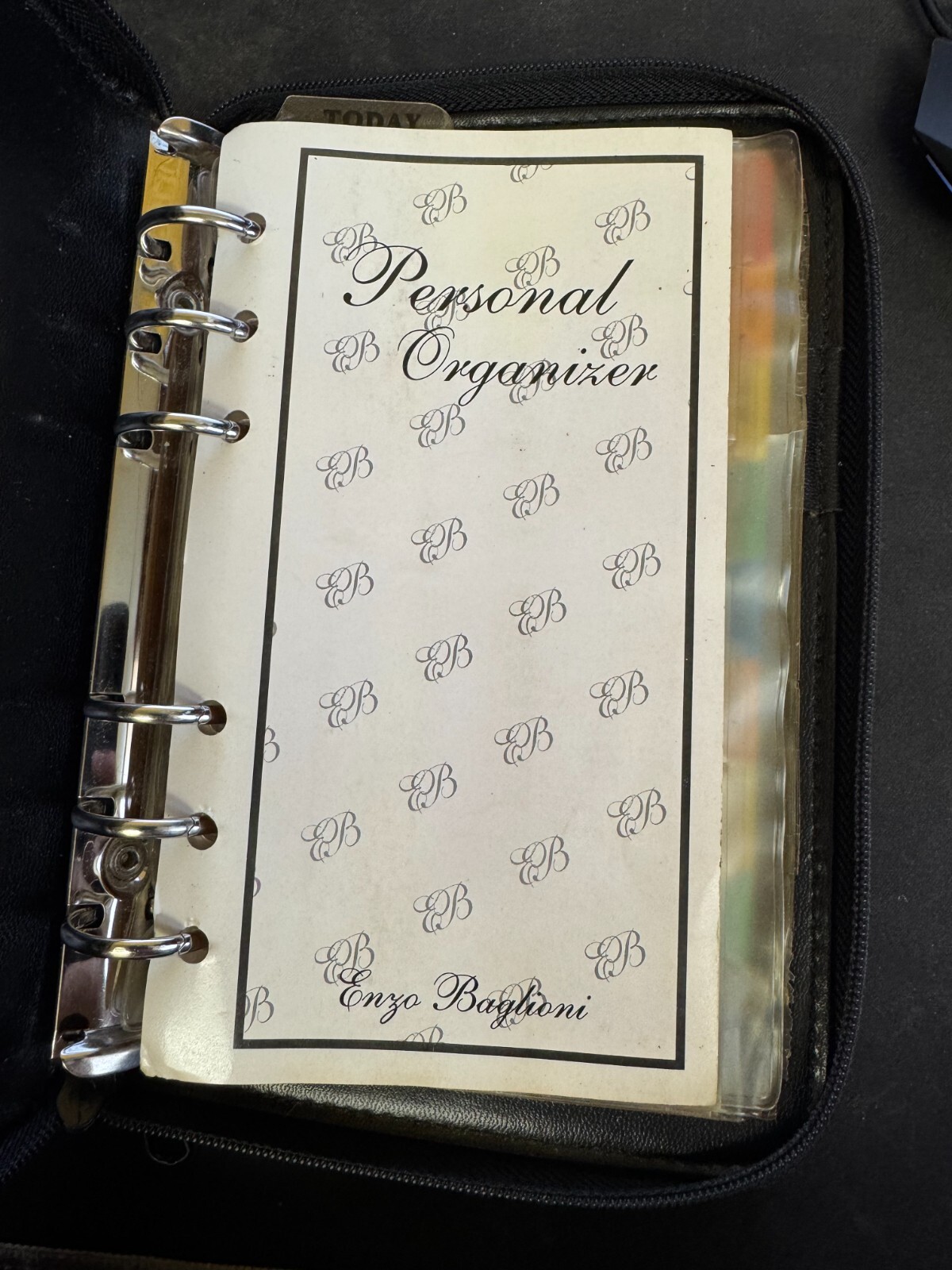 Vintage Enzo Baglioni Organizer Planner Wallet Fillable approx 8inx6in