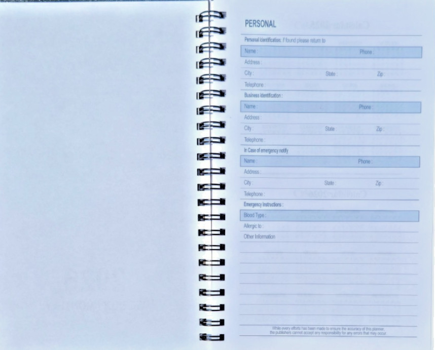 2026 Weekly/Monthly Planner, organizer, Appointment book, 5″ x 8″ Select color
