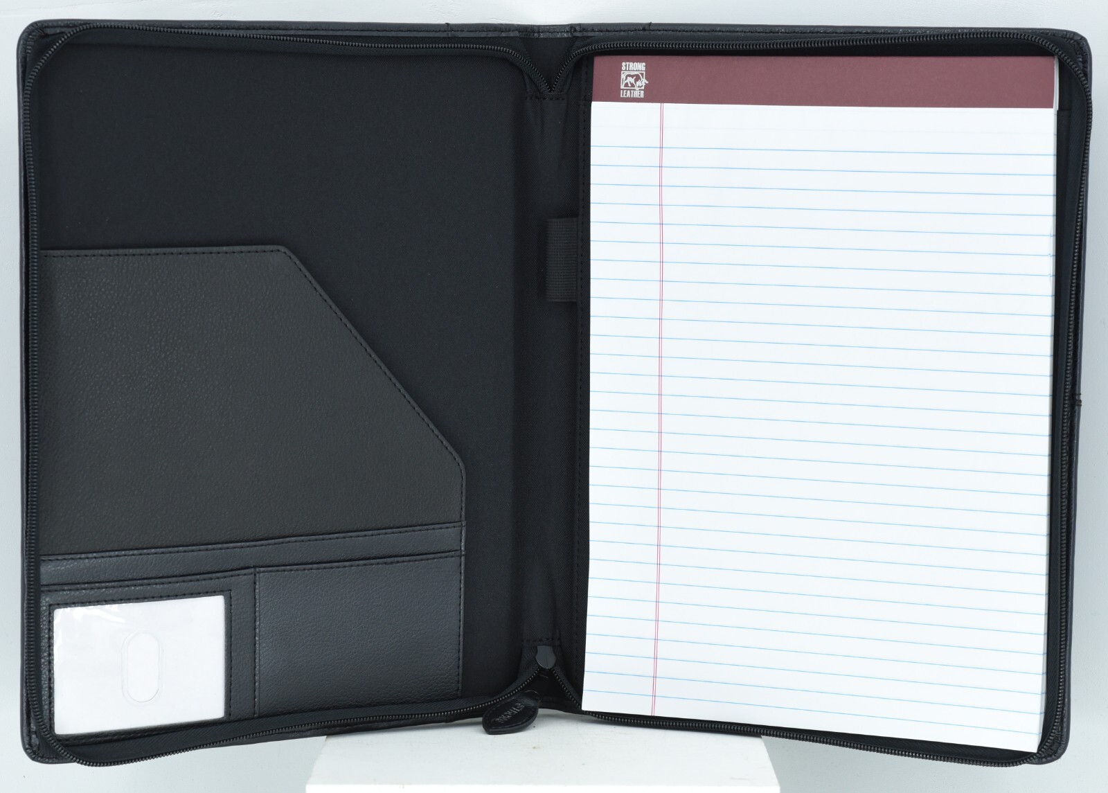 Strong Leather Company Padfolio Orange County SWAT Black Leather New
