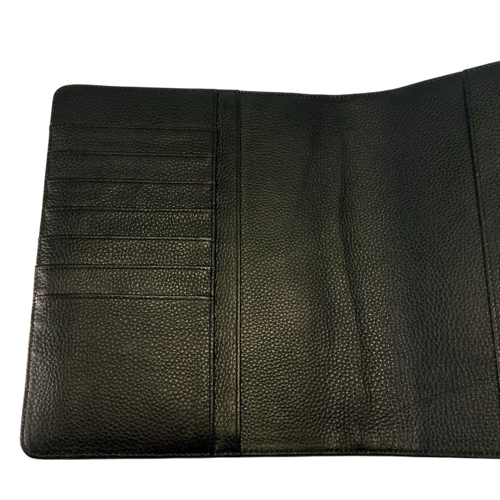 CLOTH & PAPER Leather Agenda Cover, A5 Large Black Quilted Leather Planner,