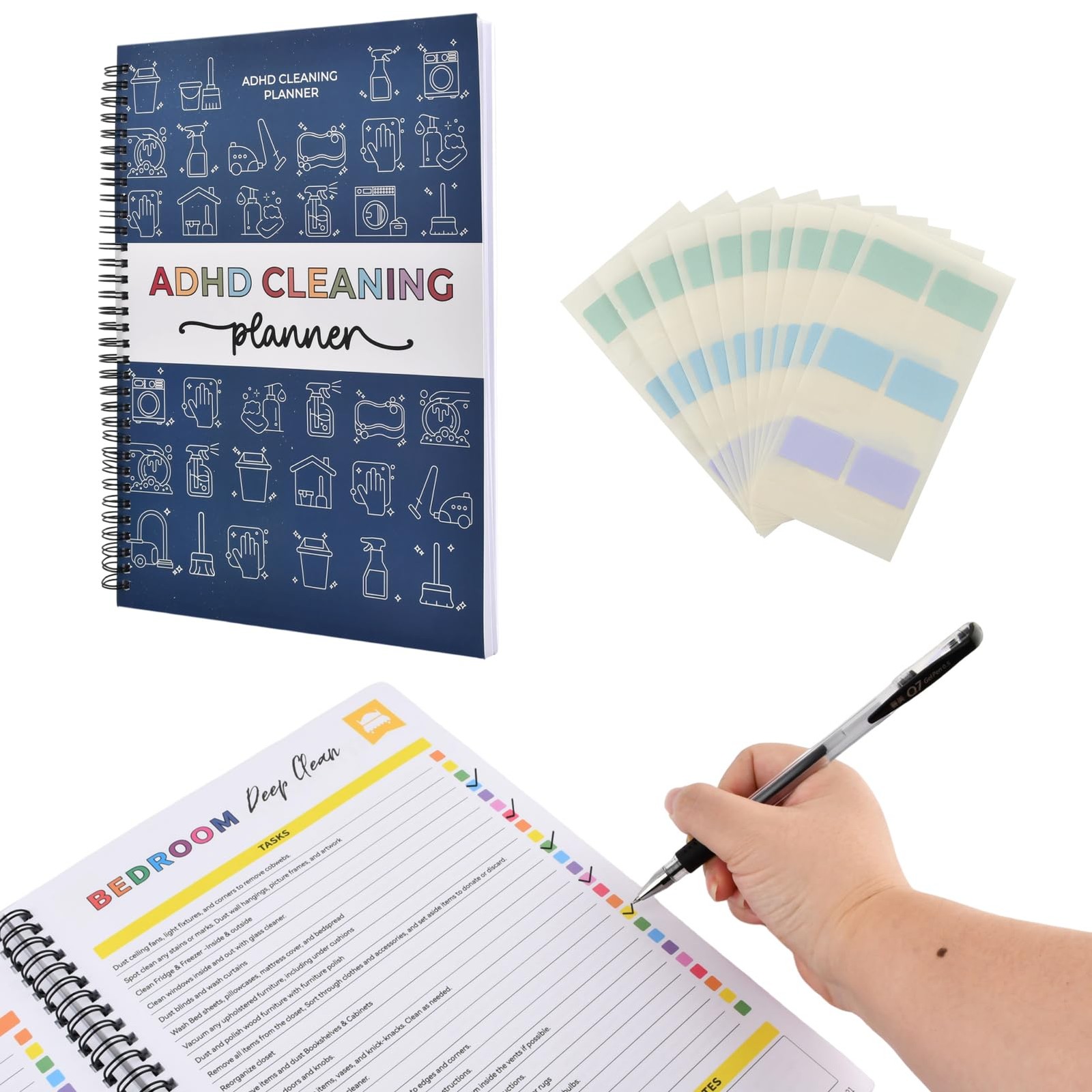 Adhd Cleaning Planner Daily Weekly Monthly Yearly Household Cleaning Planner
