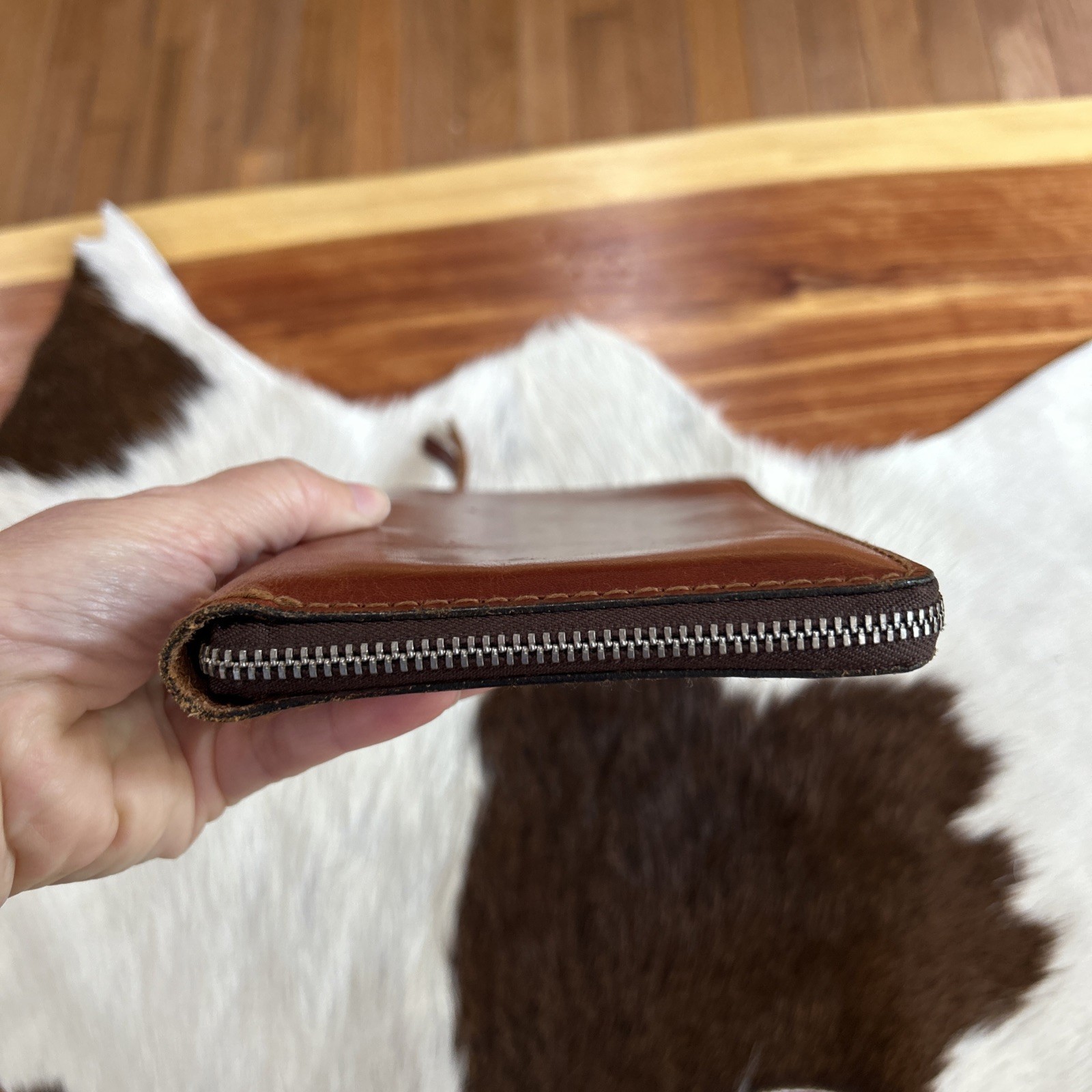 Vintage Planner Organizer Binder Leather Brown