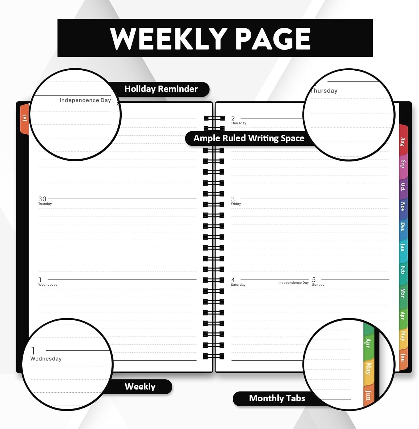 Planner 2026-2027 – July 2026 – June 2027, 2026-2027 Planner Weekly and Month…