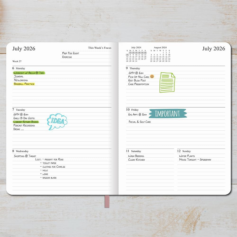 26-27 Academic Planner – Weekly and Monthly Planner, Jul 2026 – Jun 2027, Vegan