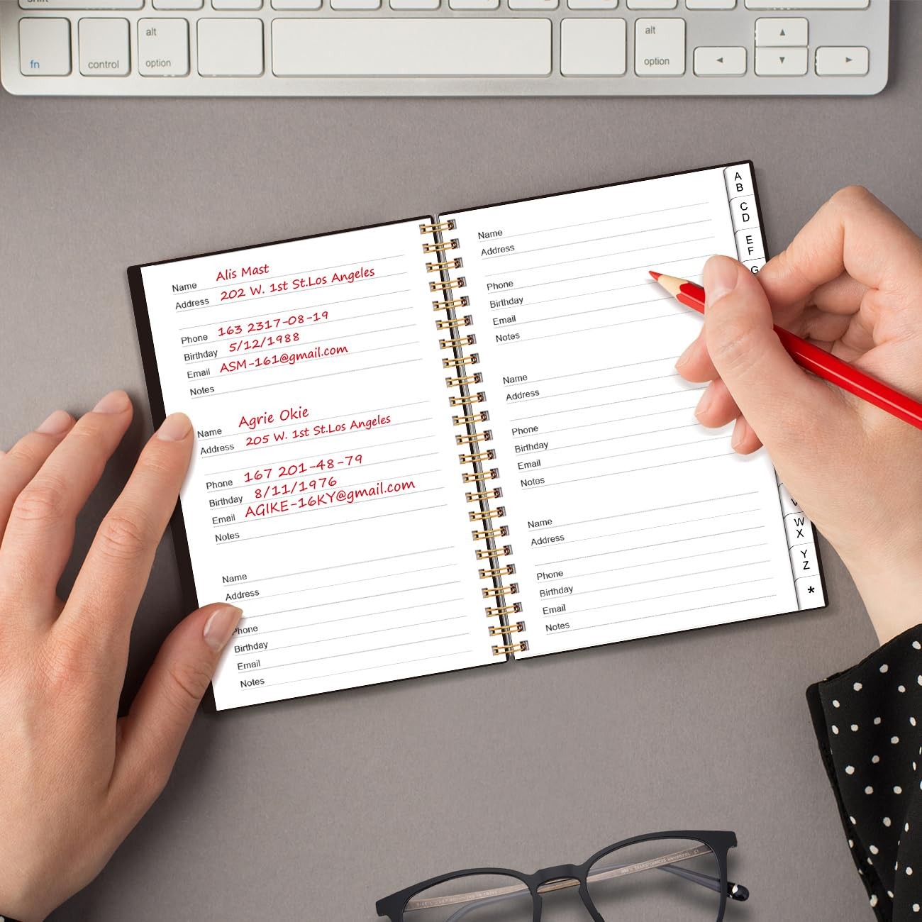 Address Book with Alphabetical Tabs – Telephone & 4.3″ x 6.2″