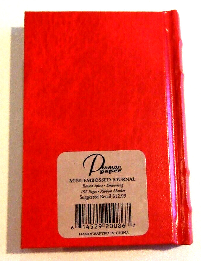 Red Embossed Fleur De Lis Lined Hardcover Journal by Penman Paper – NEW (#2)