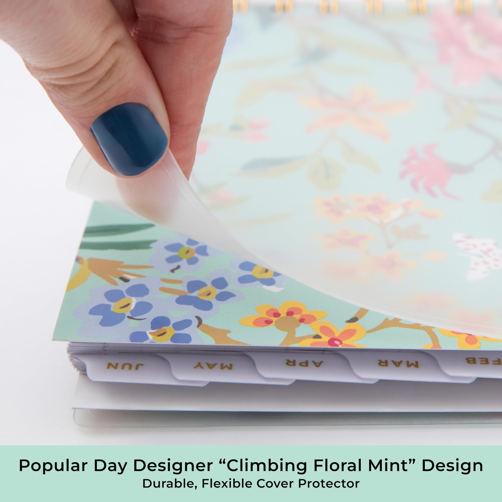 Blue Sky Day Designer 2026-2027 8″ x 10″, Climbing Floral Mint- 2026/2027