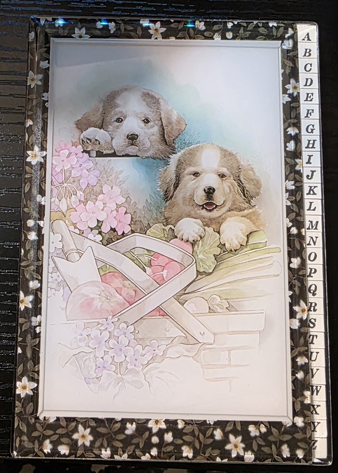 Vintage Hardcover Puppies Pocket Address Book 4″ x 5.5″ NOS