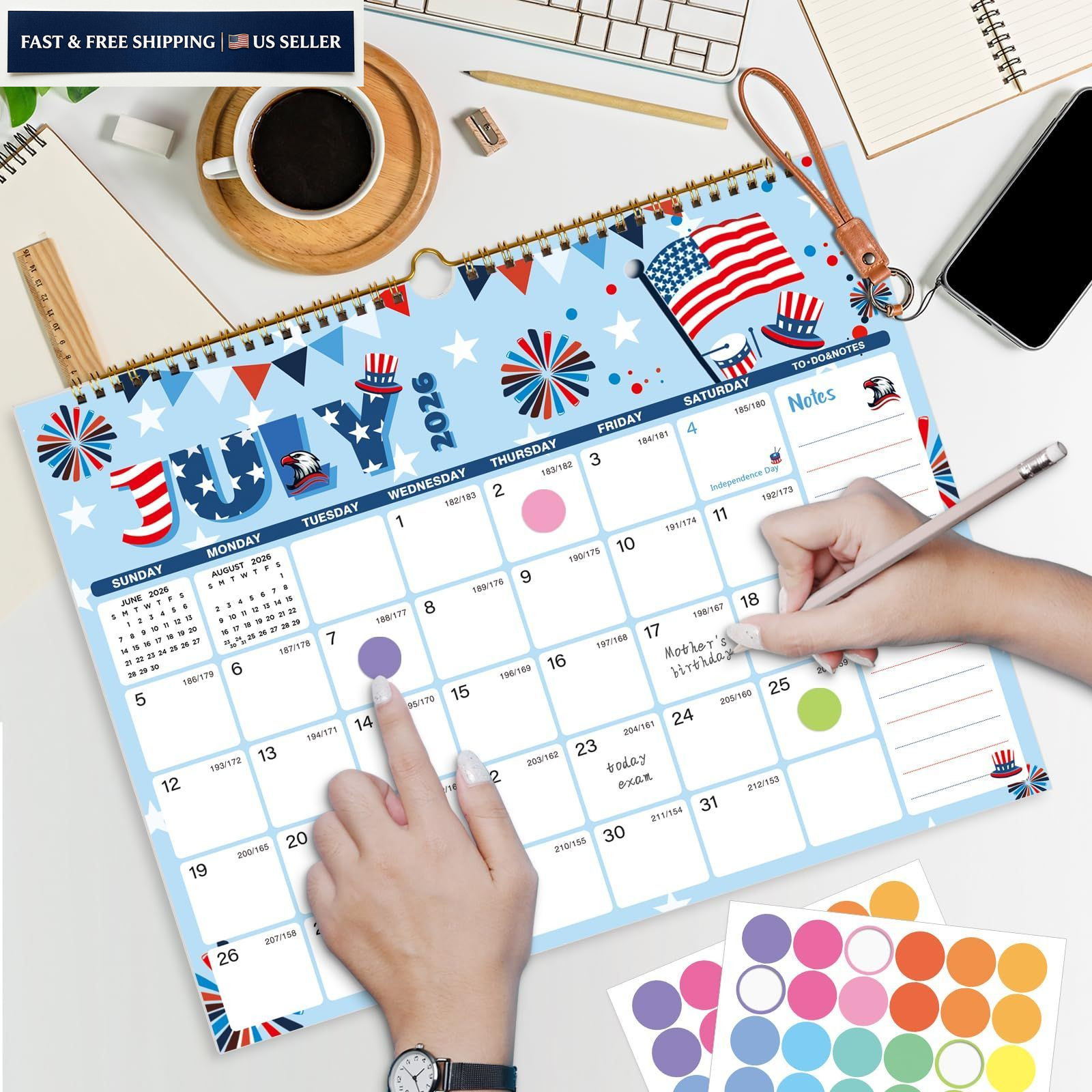 XISIDO 2026-2027 Wall Calendar, Calendar Seasonal
