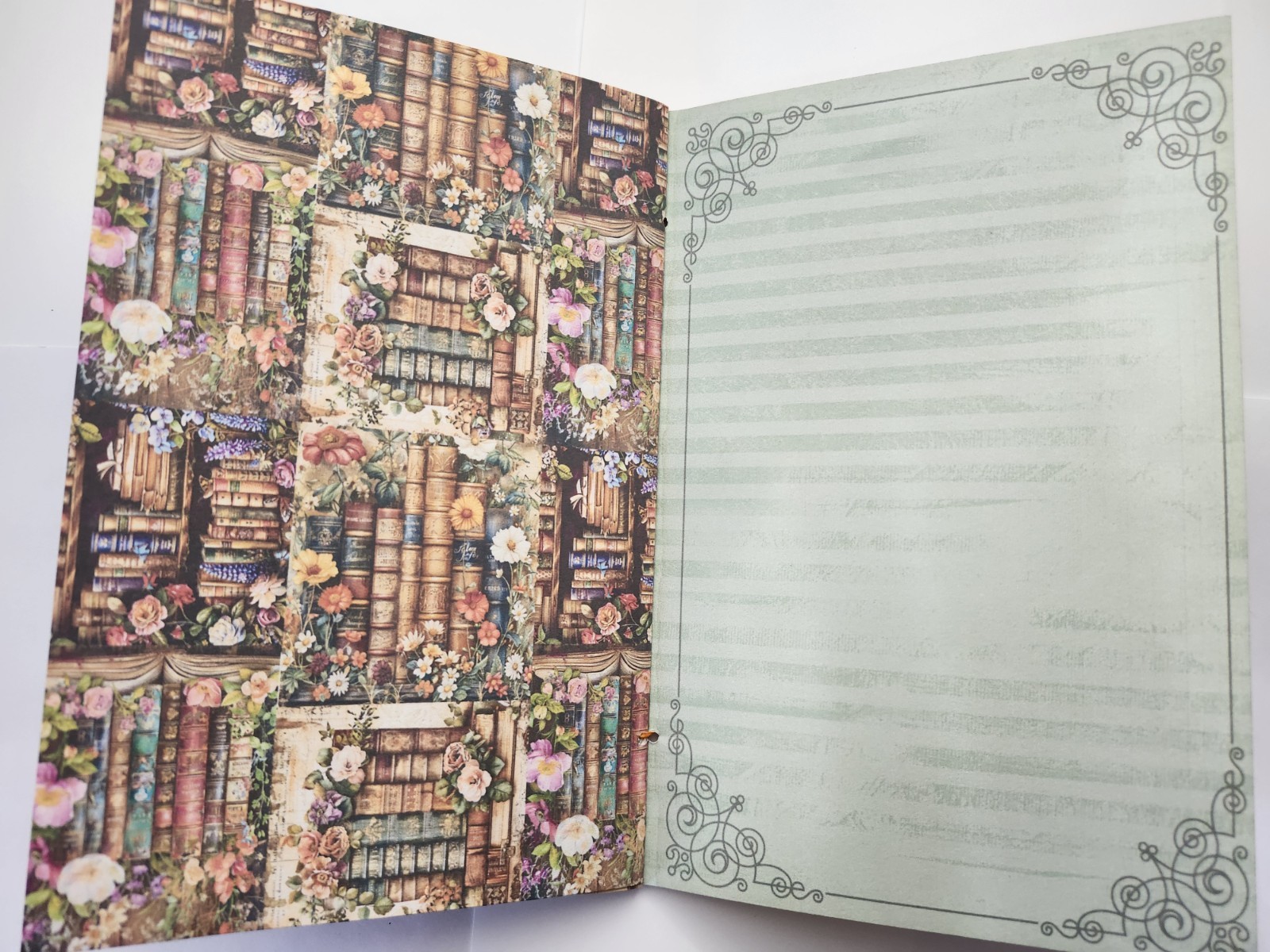 “BOOK LOVER” Bookish Library Reader Style Junk Journal 40pg 6″x9″