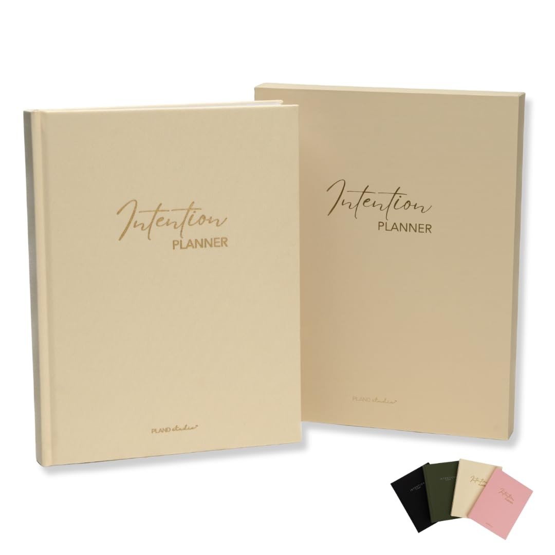 90-Day Planner Journal – Undated Daily Goal Organizer in Alabaster Linen | Gr…
