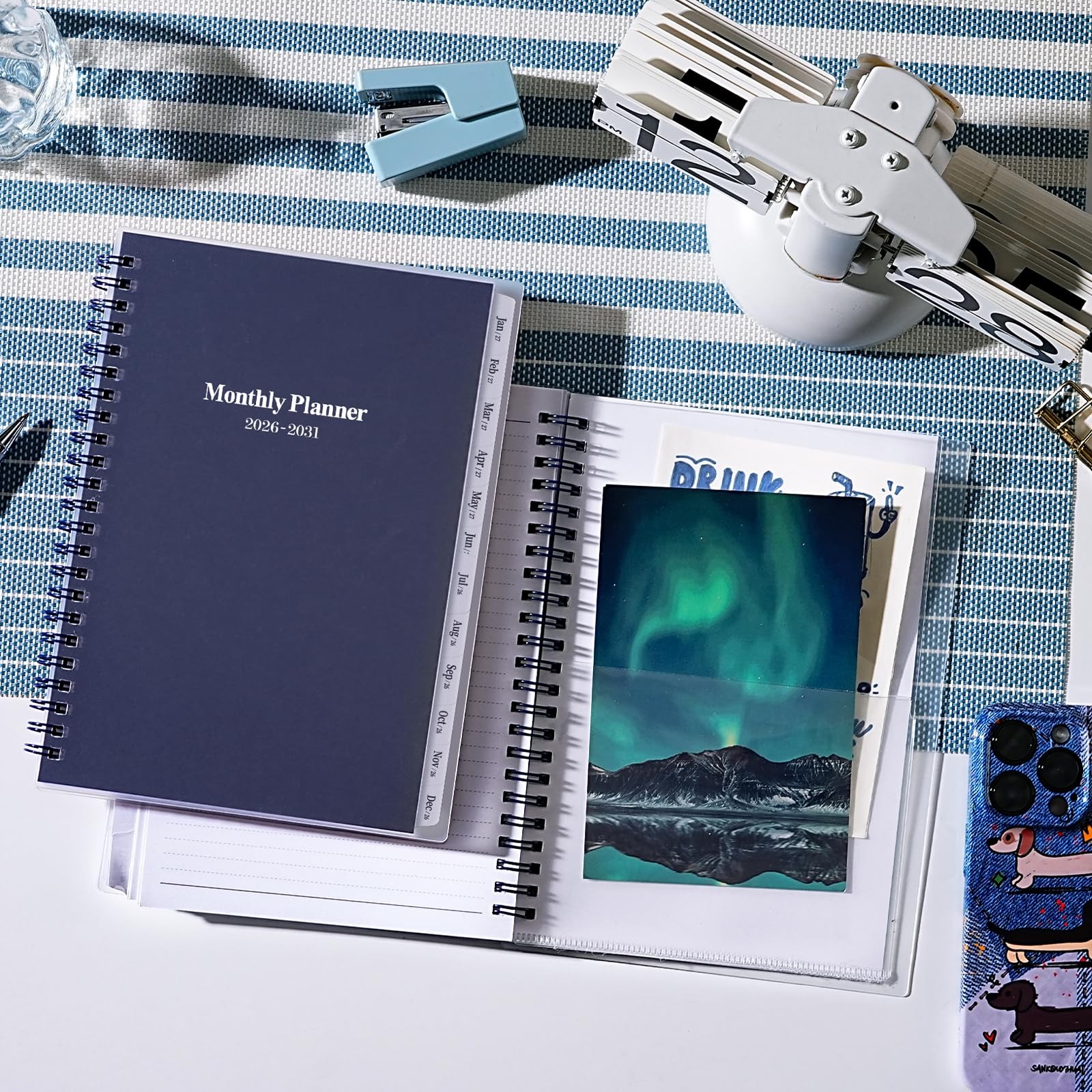 5 Year Monthly Planner 20262031 Tabs Thick Paper 6.4×8.5 Blue
