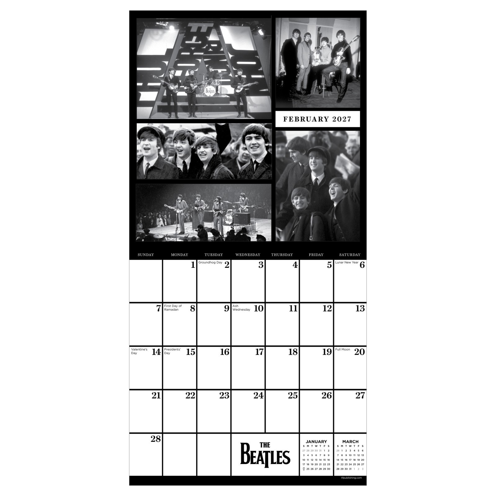 2027 The Beatles Mini Calendar