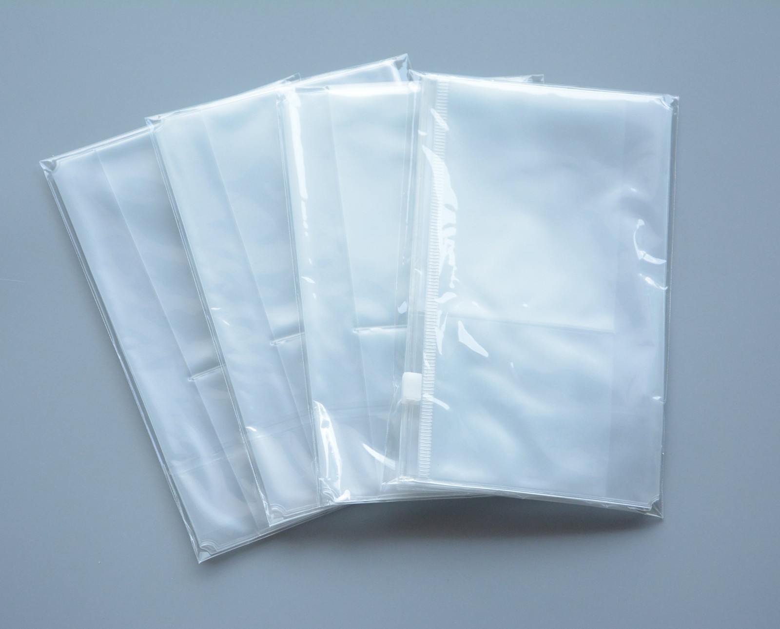 Set of 4 Zipper Pocket Refill Pack Plastic Clear Inserts Pouch for Notebook, …