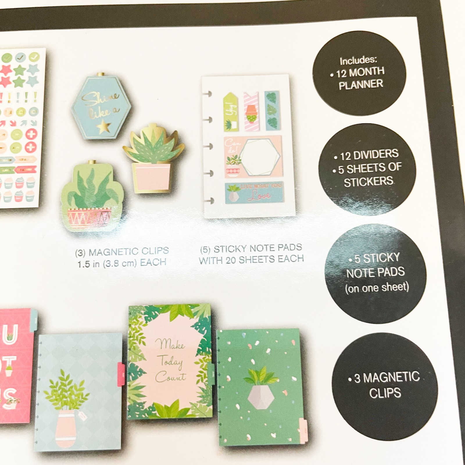 Pembrook Planner Kit 12 Month Planner Stickers Dividers Clips Notes New DIY
