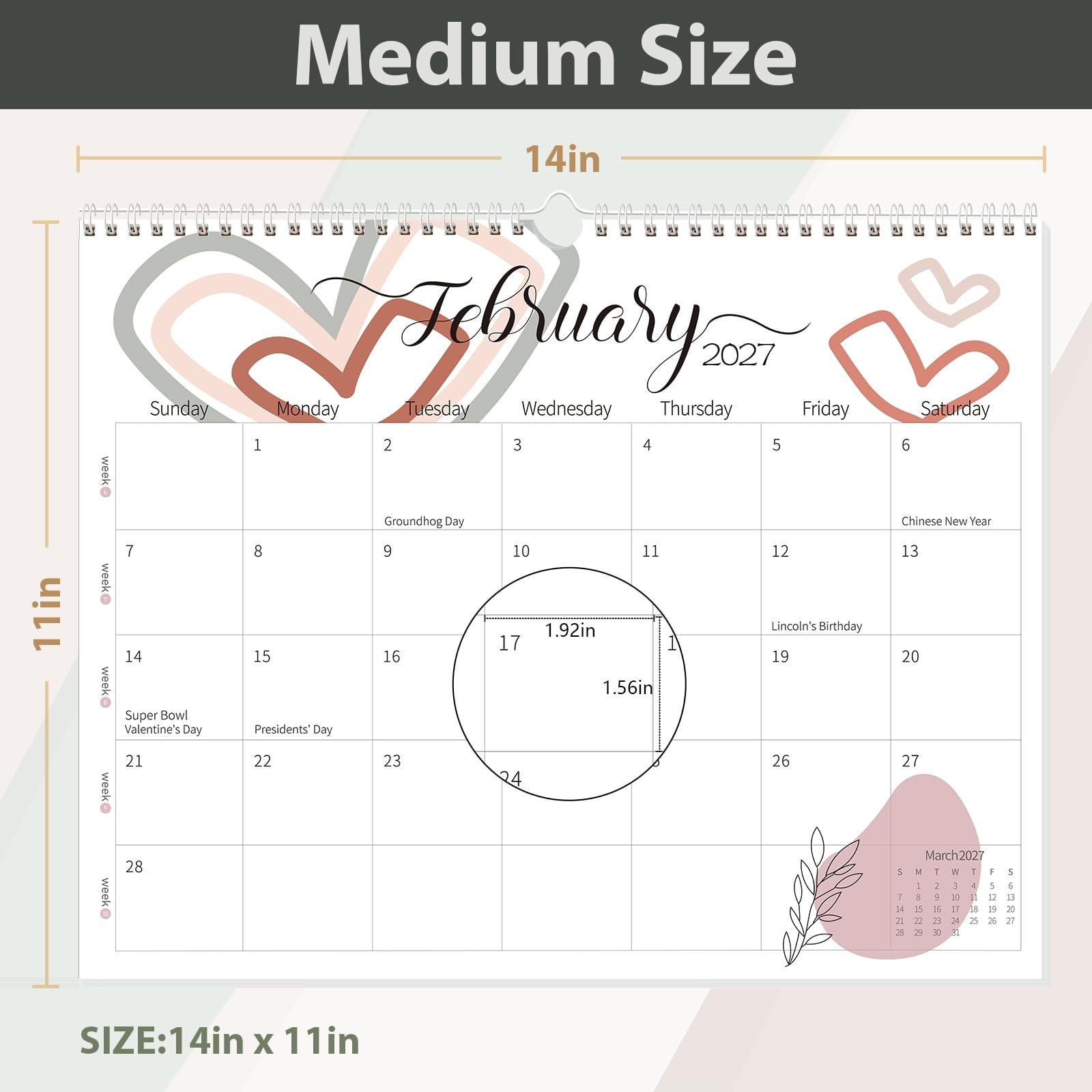 Guasslee Wall Calendar 2026-2027, 2026 Jun 2026 to Dec 2027, Colourful