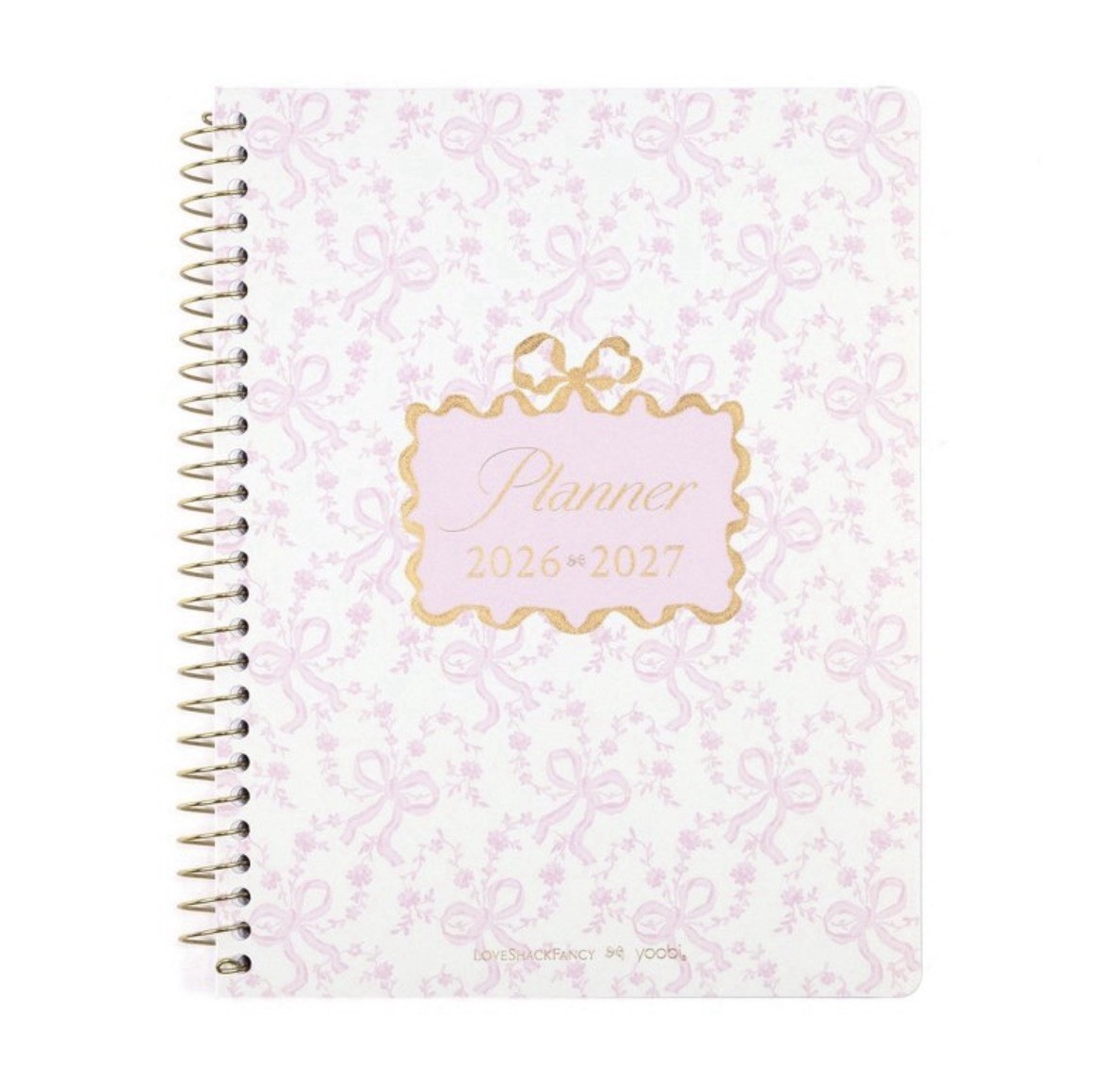 LoveShackFancy x Target – Yoobi Monthly and Weekly Planner 7″x 9″ – Coquette Bow
