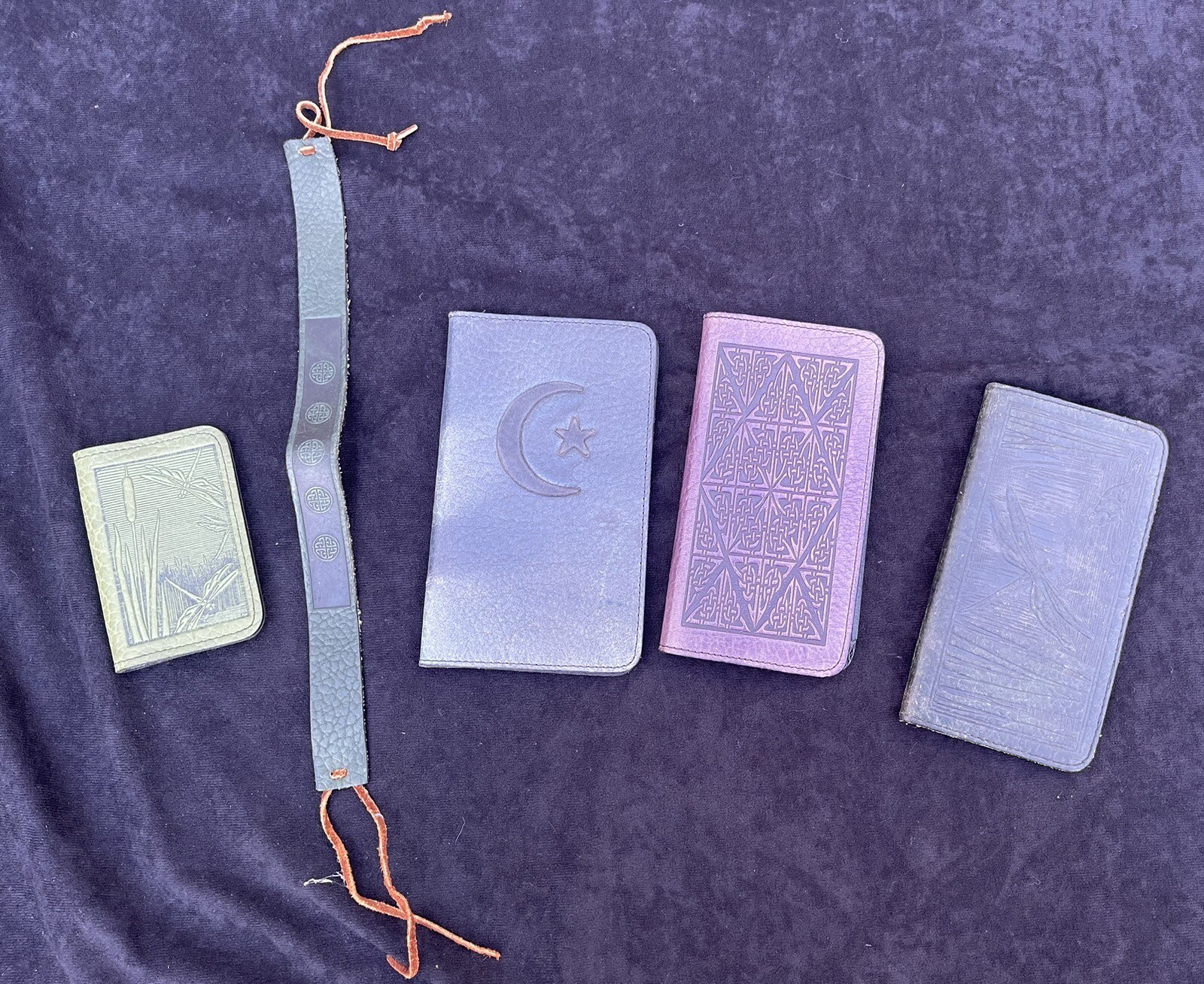 OBERON Design TOOLED Leather WALLET LOT CHECKBOOK SEE PICS