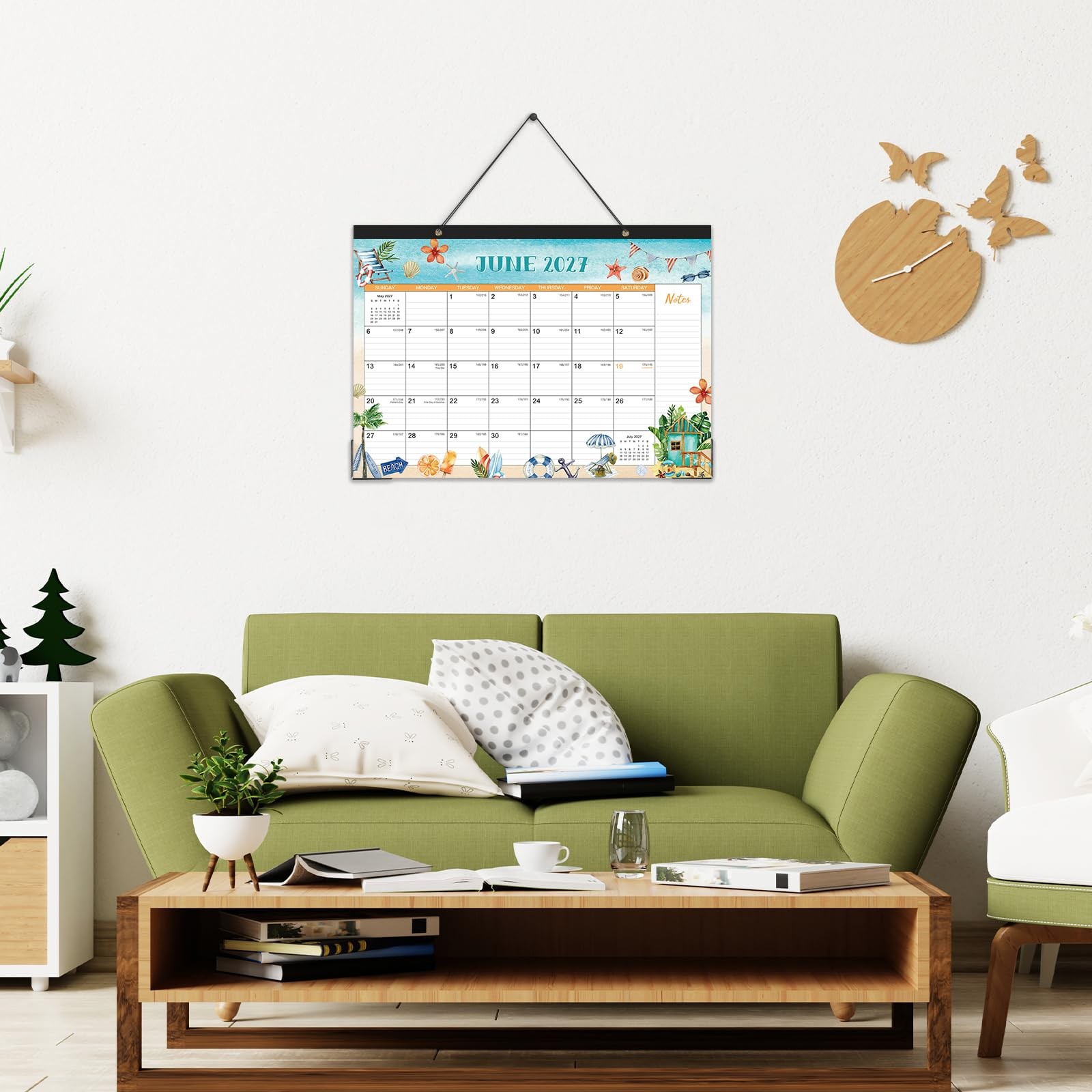 Desk Calendar 2026-2027 – 18 Monthly Large Desk/Wall 17″ x 12″, brown