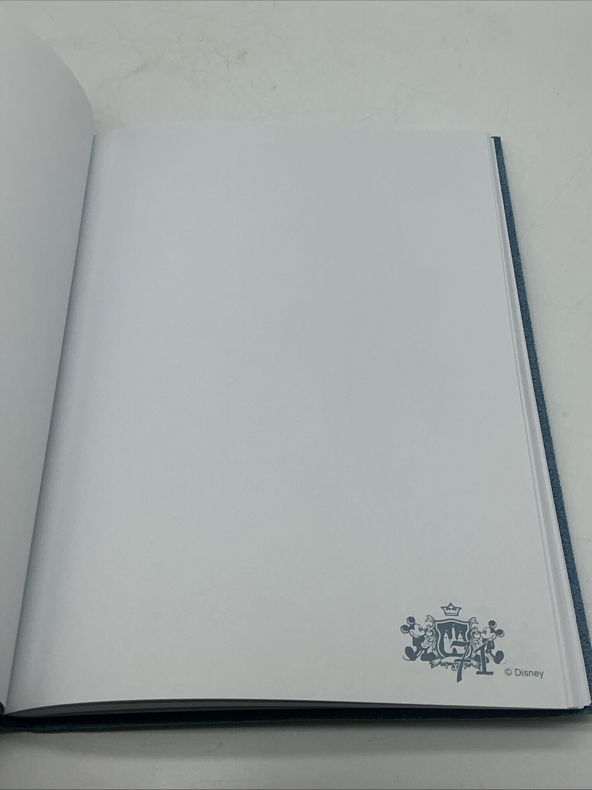 Disneyland 71st Anniversary Blue Suede Notebook Journal FREE SHIPPING