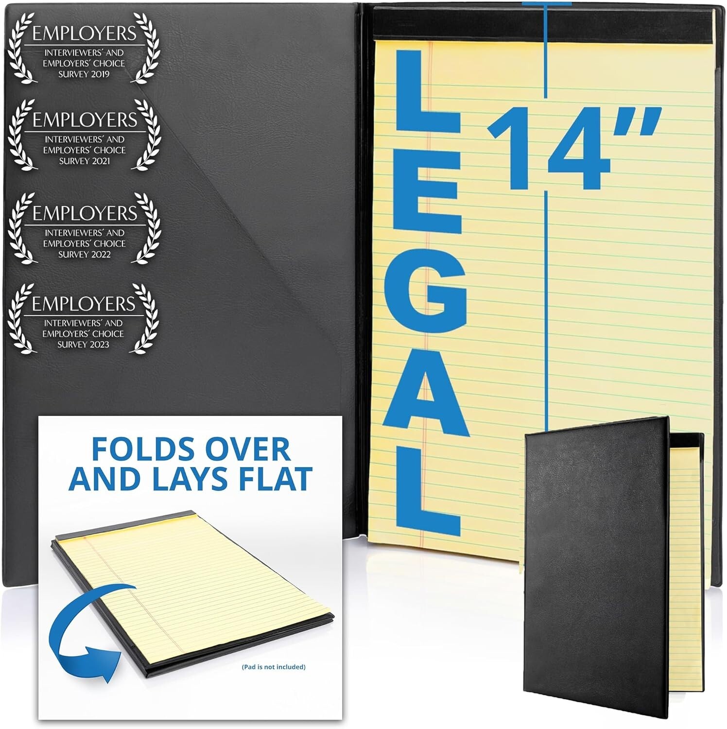 “Legal Size Padfolio – 8.5 X 14 Inch Portfolio Folder for Legal Pad, Professiona